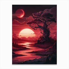 Red Sunset 3 Canvas Print