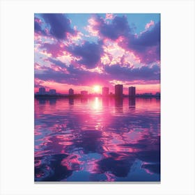 Sunset Over Water 7 Canvas Print