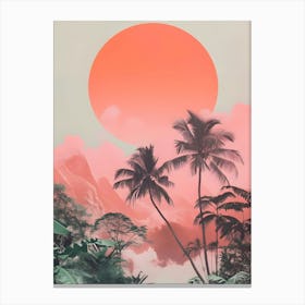 Sunset In The Jungle Canvas Print