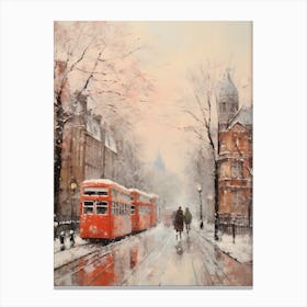 Dreamy Winter Painting London United Kingdom 4 Canvas Print