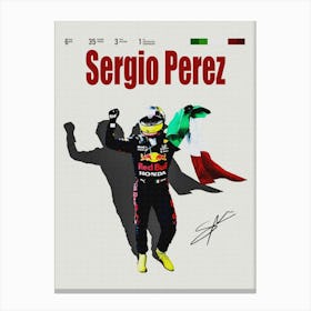 Sergio Perez Minimal Canvas Print