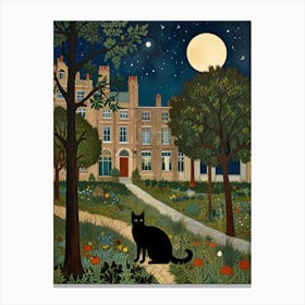 William Morris Cat In The Garden 4 Canvas Print