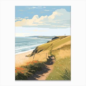 The South West Coast Path England 1 Hiking Trail Landscape Canvas Print
