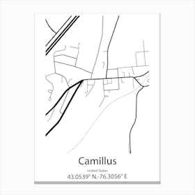 Camillus,United States Minimalist Map Canvas Print