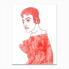 Red Woman Canvas Print