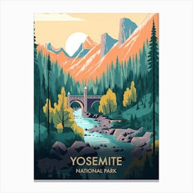 Yosemite National Park Vintage Travel Poster 1 Canvas Print