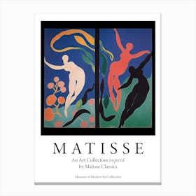 Women Dancing, Shape Study, The Matisse Inspired Art Collection Poster 5 Canvas Print