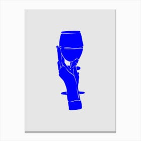 Hand Holding A Wine Glass Canvas Print