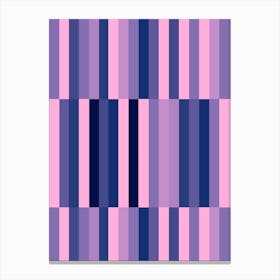 Pink And Blue Stripes Canvas Print