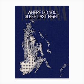 Where Did You Sleep Last Night Nirvana Kurt Cobain Canvas Print