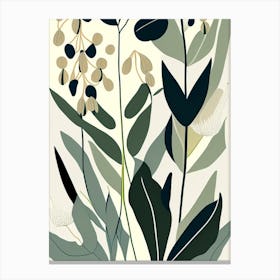 Solomon's Seal Wildflower Modern Muted Colours 1 Canvas Print