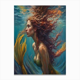Mermaid Print Canvas Print
