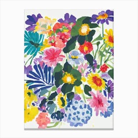 Gerberas 3 Modern Colourful Flower Canvas Print