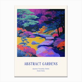 Colourful Gardens Japanese Friendship Garden Usa 2 Blue Poster Canvas Print