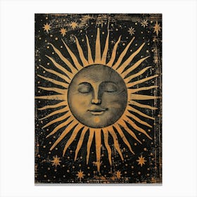 Sun illustration Canvas Print