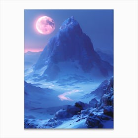 Moonlight In The Mountains Canvas Print