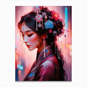 Japan Geisha Visual 92 Canvas Print