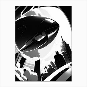 Flyby Noir Comic Space Canvas Print