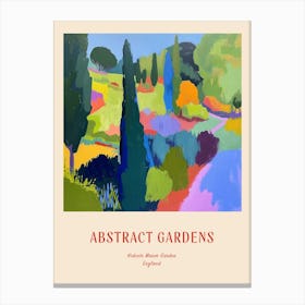 Colourful Gardens Hidcote Manor Garden United Kingdom 1 Red Poster Canvas Print