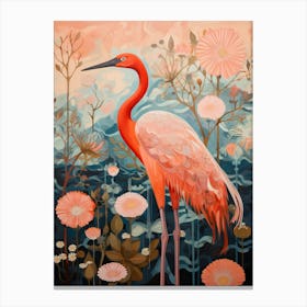 Flamingo 1 Detailed Bird Painting Canvas Print
