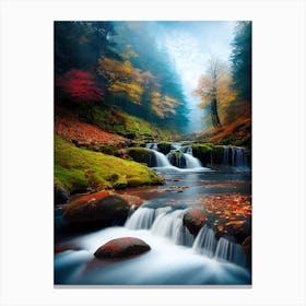 Waterfall In The Forest 14 Canvas Print