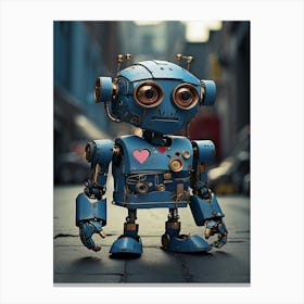 Robot With Heart 1 Canvas Print