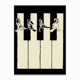 Piano Keys the beatles band music Canvas Print