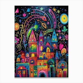 Psychedelic City Canvas Print