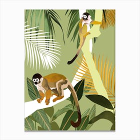Monkey Friends Canvas Print