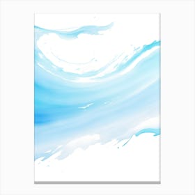 Blue Ocean Wave Watercolor Vertical Composition 124 Canvas Print