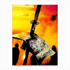 Samurai Sword the Walking Dead movie Canvas Print
