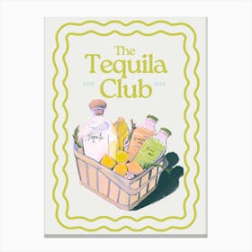 The Tequila Club | Trendy Bar Cart Print Lienzo