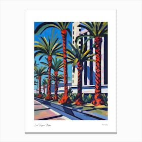 Las Vegas Stripe Nevada Matisse Style 4 Watercolour Travel Poster Canvas Print