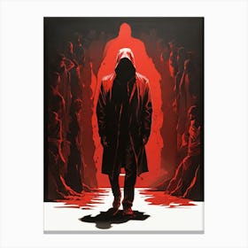 Man In A Red Coat Canvas Print