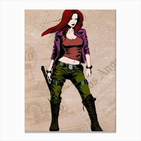 Red Haired Woman Canvas Print