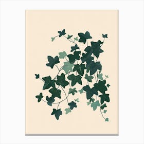 Ivy Plant Minimalist Illustration 1 Canvas Print