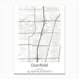 Deerfield Beach,United States Minimalist Map Canvas Print