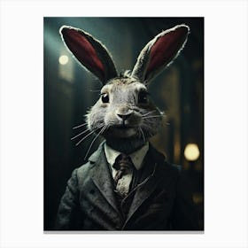 Rabbit In A Suit Canvas Print