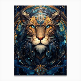 Lion Glass Canvas Print
