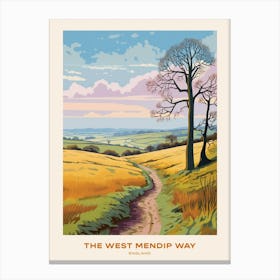The West Mendip Way England Hike Poster Canvas Print