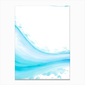 Blue Ocean Wave Watercolor Vertical Composition 46 Canvas Print