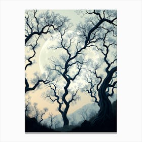 Moonlight In The Forest Canvas Print