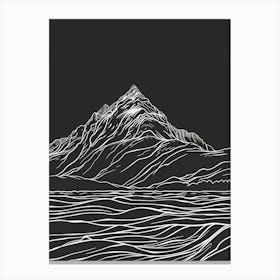 Ben Vorlich Loch Lomond Mountain Line Drawing 1 Canvas Print