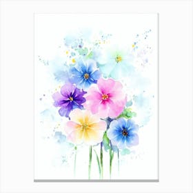 Statice 2 Watercolour Flower Canvas Print