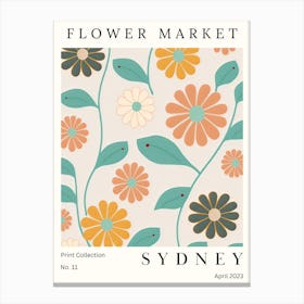 Flower Market Sydney Canvas Print