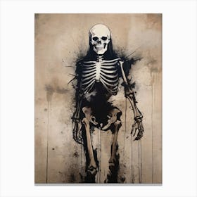 Dance With Death Skeleton Painting (7) Canvas Print