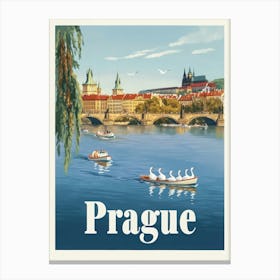 Aihrgdesign A Mid Century Modern Travel Poster For Prague Sho 64ec64c3 6a75 4772 Ab65 8a0a92dea7dc 3 Canvas Print