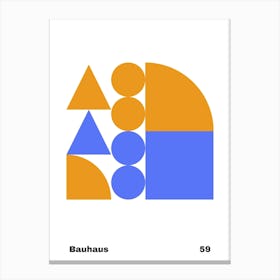 Geometric Bauhaus Poster 59 Canvas Print