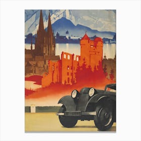 Motoring in Germany Canvas Print
