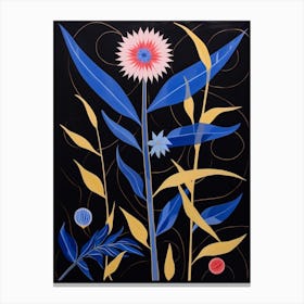 Cornflower 3 Hilma Af Klint Inspired Flower Illustration Canvas Print